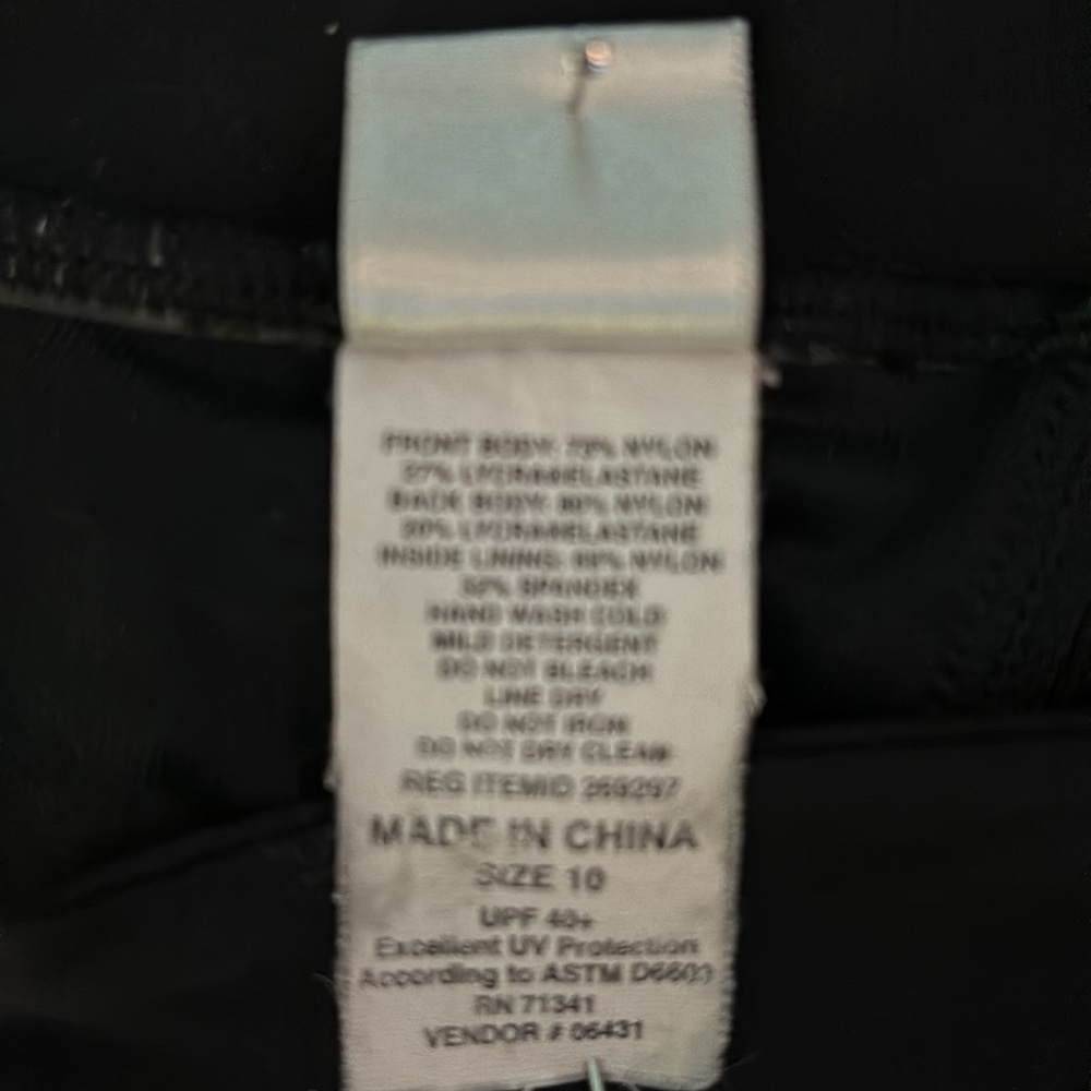 L.L. Bean One Piece Swimsuit, Size 10, Black - Picture 8 of 9